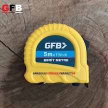 Gfb Çelik Şerit Metre 5 Metre 19 MM Kırılmaz Abs Plastik