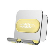 Cbtx B10 Duvara Monte Telefon Tutacağı Yumruksuz Banyo Ayarlanabilir Açılı Tablet Standı - Gümüş+sarı