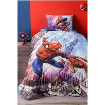 Taç Lisanslı Tek Kişilik Örümcek Adam Spiderman Uyku Seti