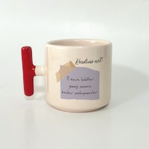 Kendime Not: O Kara Bulutlar Güneşi Sonsuza Kadar Saklayamazlar Baskılı Kırmızı Kulplu T Kupa