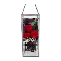 Şeffaf Kutu Buket Gül Mrt-064 0640 2331 Açık Gri