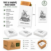 Tost Ve Poğaça Kese Kağıdı 15x25 Afiyet Olsun Yazılı 10kg