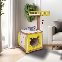 Patihomes Kedi Evi Ve Kedi Tırmalama Evi Yataklı