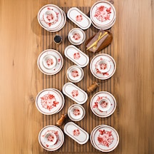 Perotti Danish 28 Parça Kahvaltı Seti 12 Kişilik Kahvaltı Takımı Çok Renkli