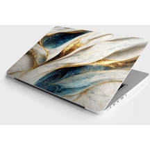 Laptop Sticker Bilgisayar Notebook Pc Kaplama Etiketi Lüks Mermer Beyaz Altın