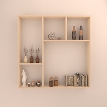 Rafkestir Milet Duvar Raf Set Krem ( Mat )