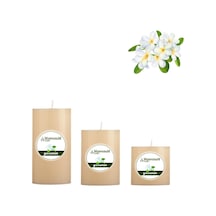Small Yasemin Kokulu Set Mum Çap 7 Cm Krem