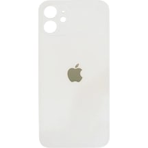 Uyumlu İphone 12 Arka Kapak Arka Kapak Lazer Kesim Pil Kapağı Cam -beyaz Yeşil