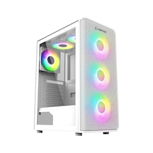 Rampage Helıos Mesh 550w 80+ Temperli Cam Rainbow Beyaz Atx Mid Tower Gaming Kasa