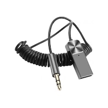 Aux Bluetooth Alıcısı Kablosuz Bt Aux Adaptörü Spiral Kablolu
