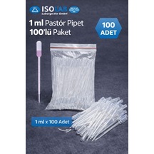 Pastör Pipet Plastik Damlalık 1 Ml - 100 Adet