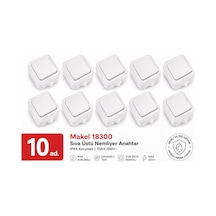 Makel Sıva Üstü Nemliyer Anahtar 18300 10 Lu Paket Ip44, 10ax 250v, Nemli Ve Dış Ortam Kullanımına Uygun