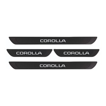 Toyota 2019+ Corolla Old Karbon Kapı Eşiği 4 Parça Krom Yazılı