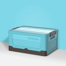 Sones Katlanabilir Kitap Kutusu Plastik Saklama Kutusu, Renk: L Nane Mavisi