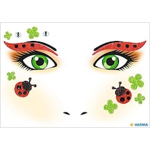 Face Art Yuz Susleme Etiket Ugurbocegi Açık Gri - Füme