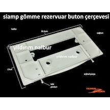 Siamp Gömme Rezervuar Buton Çerçevesi İç Takım Çerçeve Beyaz