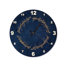 Lacivert Zeminde Yüzüklerin Efendisi Sembolü Duvar Saati Diğer