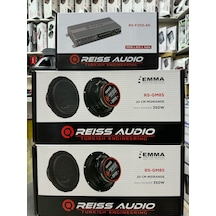 Reiss Üclü Takım Rs-gm8s 20cm İki Takım Midrange Rs-f200.4 4x100rms Oto Anfi