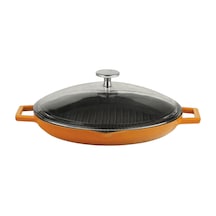Lava Demir Döküm Yuvarlak Izgara Tava 26 CM Cam Kapaklı Lava Demir Döküm Yuvarlak Izgara Tava 26 CM Cam Kapaklı