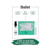 Ballet K4 Gümüş Epilasyon İğnesi Çelik İğne 5'li