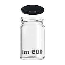 105 Ml Şeffaf Cam Kavanoz, 6 Adet Metal Kapaklı Konserve Seti 2.8 L