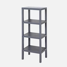 Demonte Plastik Raf 4 Katlı 38x29x100 Cm Gri Gri