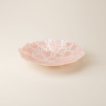 Deco Mercan Dekoratif Tabak - Beyaz / Pembe - 40 Cm