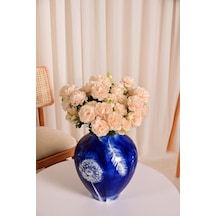 Somon Yapay Ranunculus Şakayık Çiçeği 3 Dallı Lüx İpeksi Dokulu 50 Cm