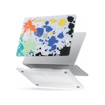 Macbook Air 13 İnç Kılıf Uyumlu A1466 A1369 İnce Hafif Sert Kapak Renkli Desen Darbe Çizilme Koruma Hard Case Karışık