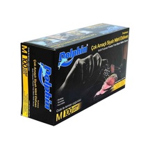 Dolphin Tek Kullanımlık Lateks Siyah Pudrasız Nitril Muayne Eldiveni Meidum Orta Boy - 100'lü Paket