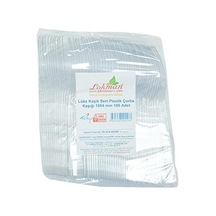 Lokmanavm Lüks Kaşık Sert Plastik Çorba Kaşığı 1654 Mm Şeffaf 100 Adet 1 Paket