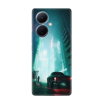 Vivo V29 Lite Kılıf Silikon Desen Özel Seri Night Cars 1619
