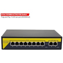 Primex PX-1010B 8 Port 10/100 Mbps 2*10/100 Mbps UP-Link Bağlantı Noktası Poe Switch