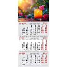 2026 Yılı Gemici Takvimi- Buz Gibi Kokteyl Ve Çiçekler