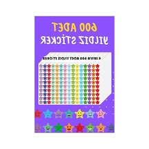 Yıldız Sticker Seti - 600 Adet Renkli Tebrik Stickerı Abanoz