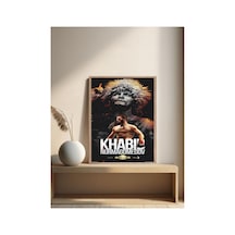 Habib Nurmagomedov Doğal Ahşap Çerçeveli Tek Parça Dekoratif Tablo Çok Renkli - 844485423 Çok Renkli