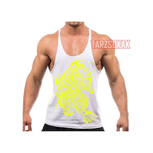 Tarzsokak Gym Tank Top Fitness Sporcu Atleti Gym42 Beyaz