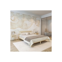 Lotus Model Doğal Çam Ahşap Karyola-45 150 x 200 CM