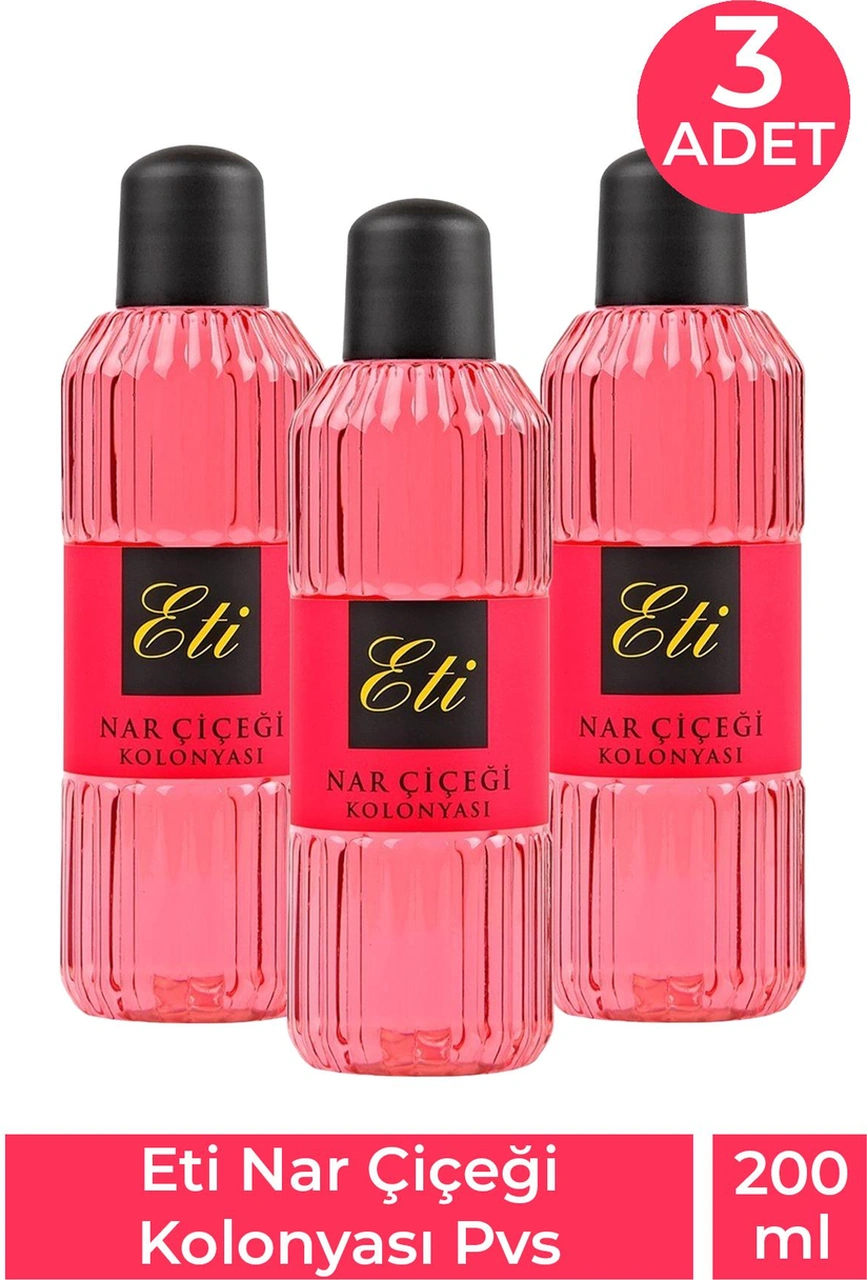 Eti Nar Çiçeği Kolonyası Pvc 200 Ml 3 Adet