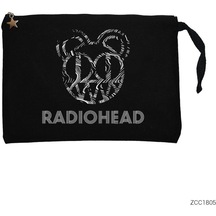Radiohead Wave Siyah Clutch Astarlı Cüzdan / El Çantası