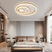 Lumix 50'lik 96 Watt Yuvarlak Gold Plafonyer Led Avize Çok Renkli