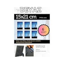 Beyaz-6 Adet Pvc Li 15x21 Cm 22mm Bombeli Çerçeve Fotoğraf Resim Çerçevesi Ayaklı Veya Duvara Asma Yatay-dikey 53818948