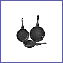 Bezos Redchef 20-24-28cm 3lu Dokum Tava Set Nıda Çok Renkli
