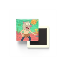 Inosuke Hashibira - 9x9 Cm Baskılı Kare Buzdolap Magneti