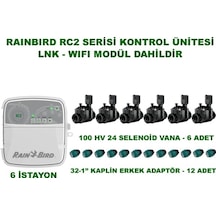 Rainbird Rc2-6 İstasyon İç Mekan Kontrol Ünitesi 100 Hv Selenoid Vanalı Set