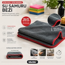 Su Samuru 50x70 Cm Premıum Mikrofiber Kurulama Bezi Ekstra Kalın Doku, Yüksek Su Emicilik, Araç & Oto Bakım Bezi 1 adet