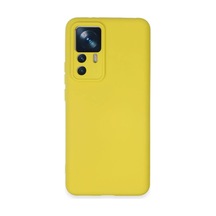 Xiaomi Mi 12t Pro Kılıf Nano İçi Kadife Silikon - Sarı 0.2M-Çok Renkli