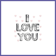 Bezos I Love You Folyo Balon Gümüş Renk 35 Cm Nıda