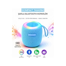 Rgb Işıklı Şarjlı Bluetooth Hoparlör - Type-c - Fm Radyo - Usb - Hafıza Kartı