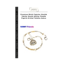 Premium Minik Figürler Günlük Takılar Küçük Askılar Poodle Figürlü Kristal Telefon Askısı